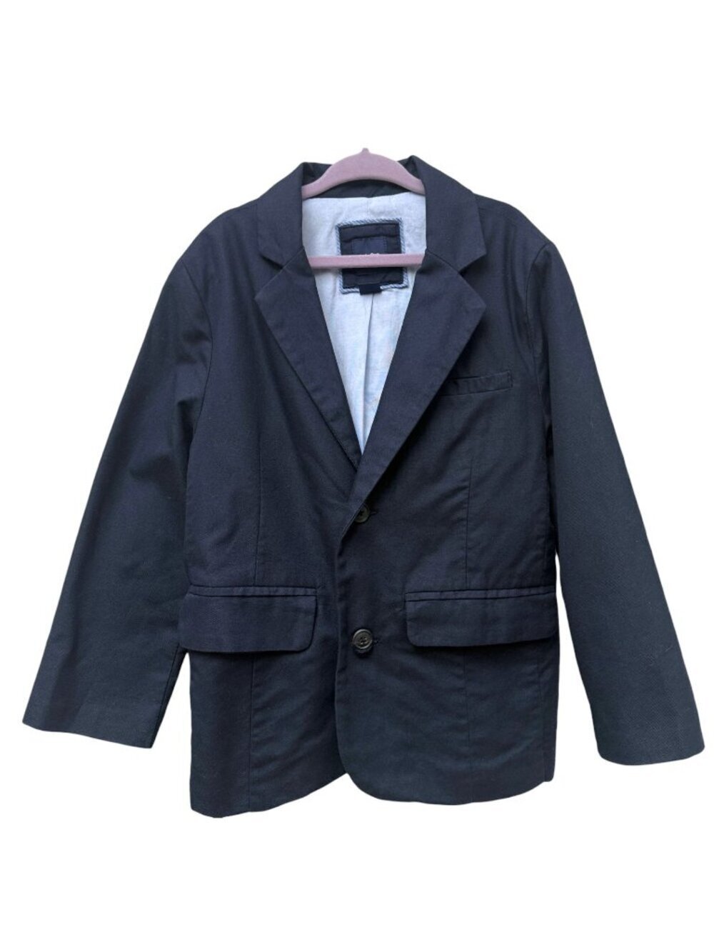 GAP Little Boys Blazer Size 5T Navy Blue Cotton Lined Classic Preppy Jacket